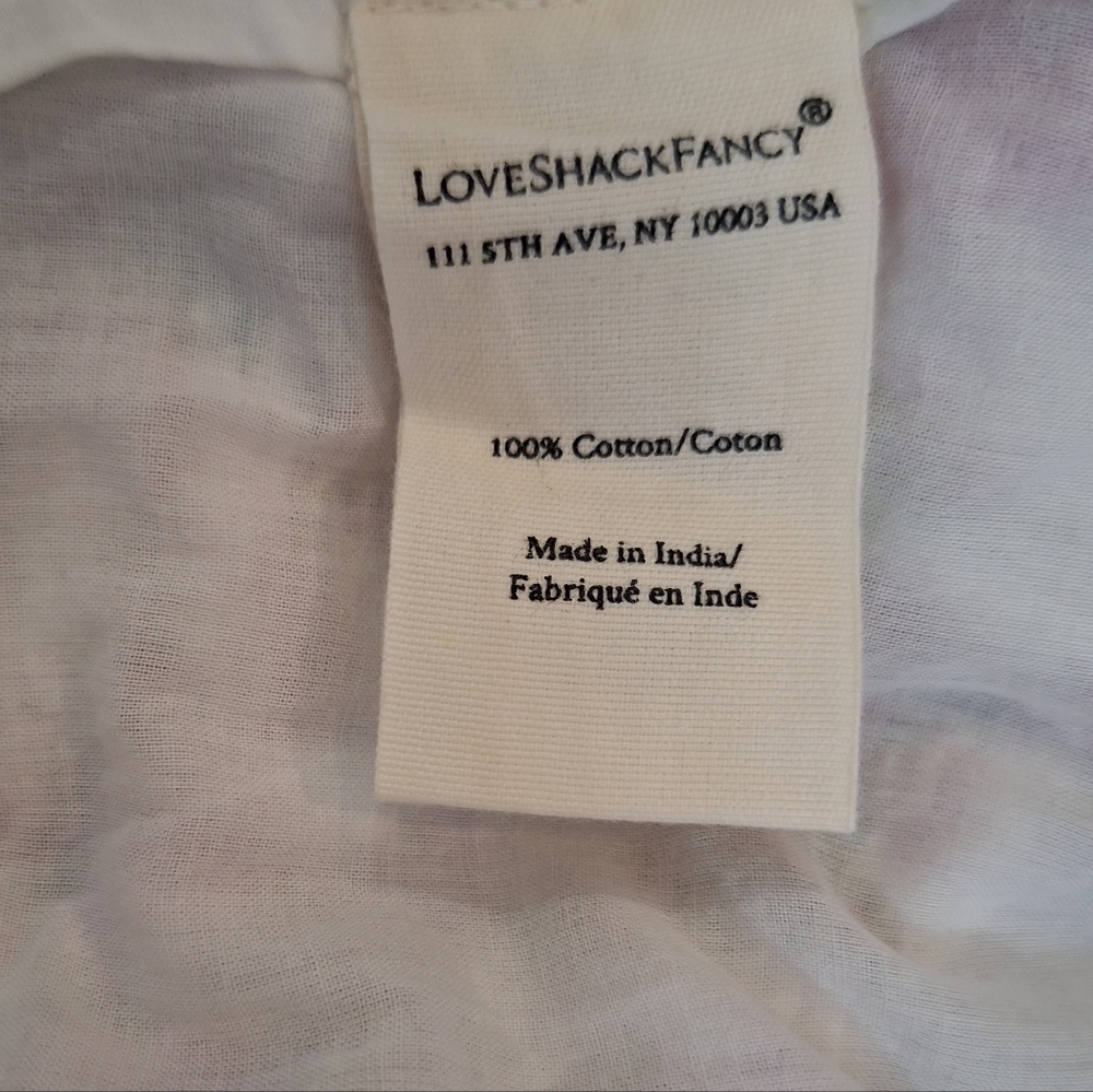 NWT LoveShackFancy White and Pink Floral Dress - Picture 12 of 13